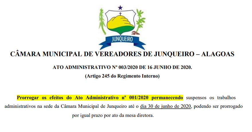 Ato Administrativo 003/2020