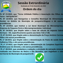 Câmara realiza Sessão Extraordinária e vereadores aprovam  Projetos de Leis do Executivo Municipal.